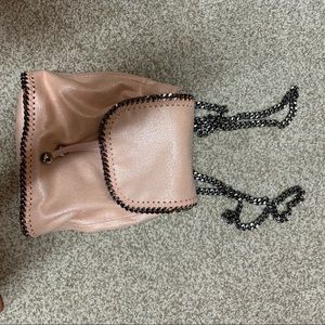 Pink Shimmer Stella McCartney Mini Backpack w Gunmetal Hardware NYOT